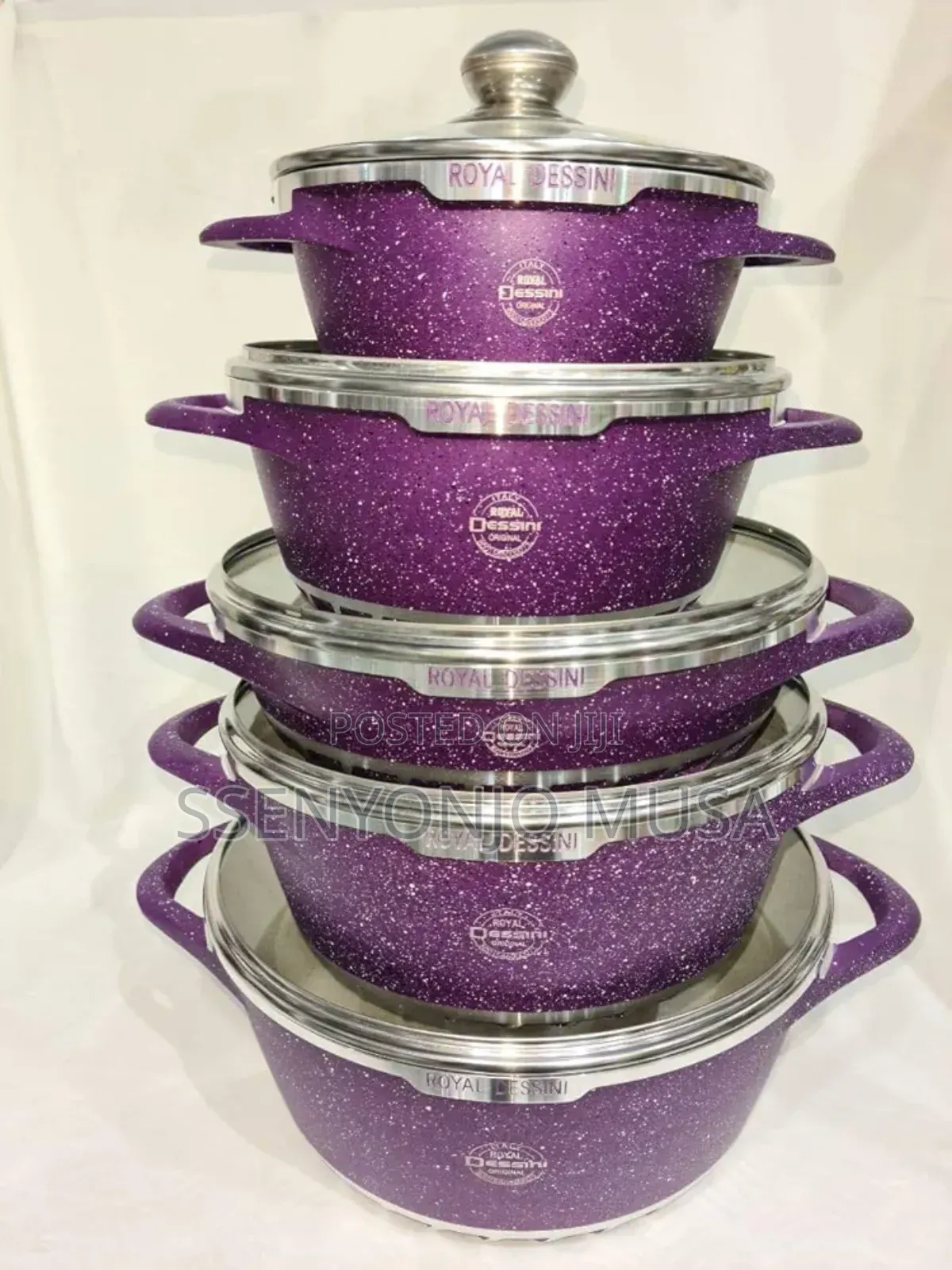 Royal Dessini 10PC Die-Cast Granite Non-Stick Cookware Set -