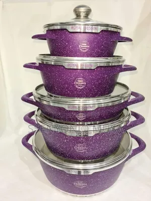 Royal Dessini 10PC Die-Cast Granite Non-Stick Cookware Set -