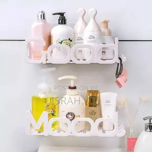 2piece Wall Mounted Lotion Soap Bathroom Shelf Rack Holder