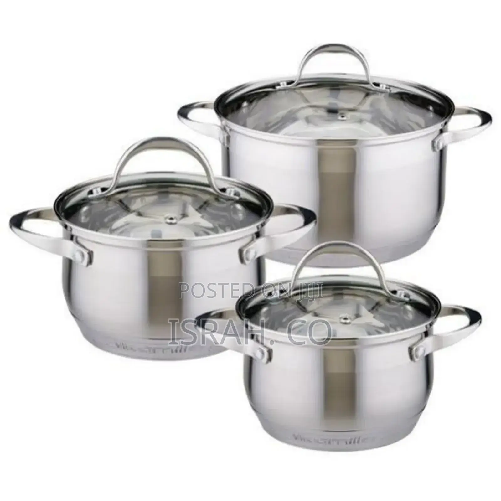 Kamill 3 Piece Stainless Steel Saucepans/Cookware
