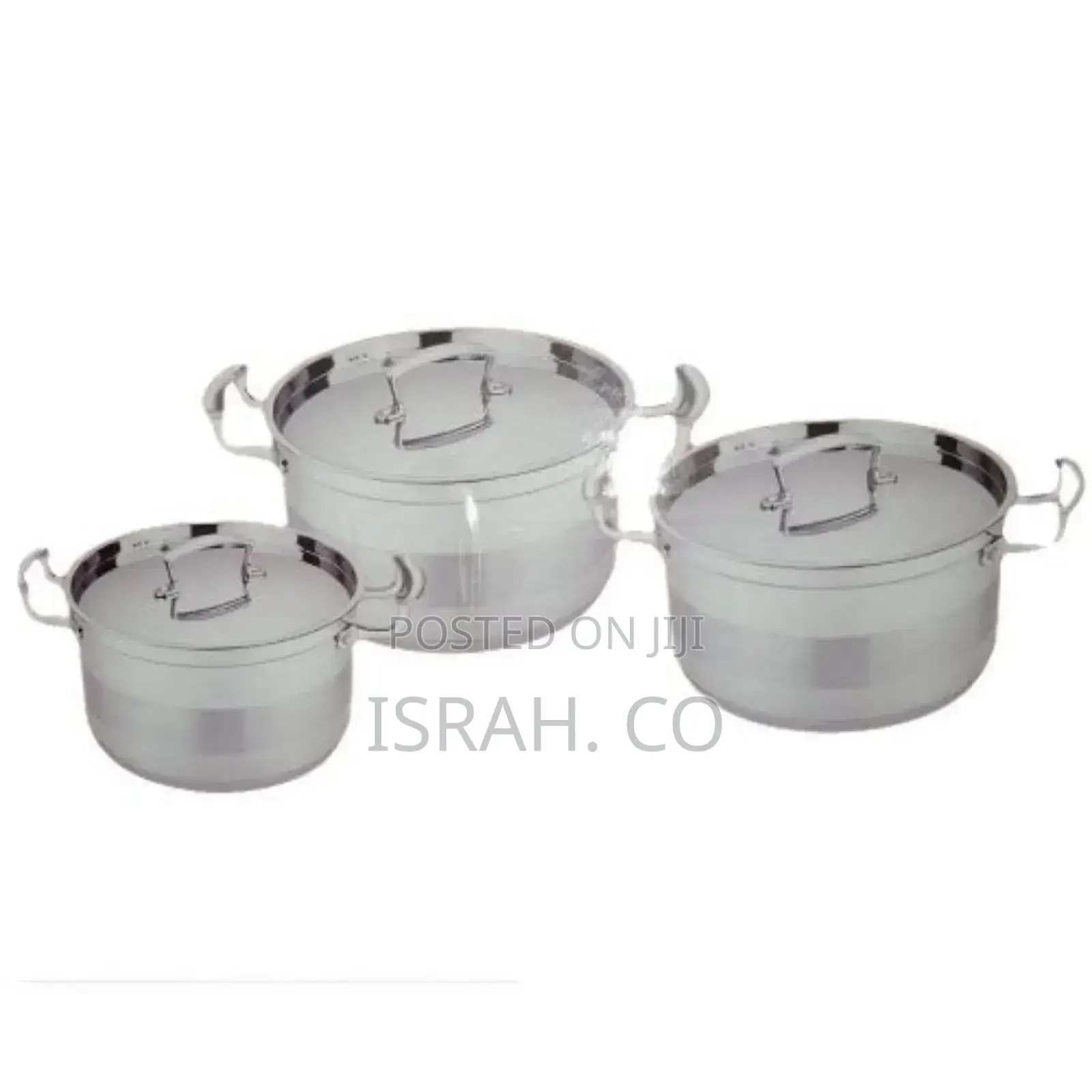 6 Pieces of Heavy Stainless Steelsaucepans Cookware, Silver.