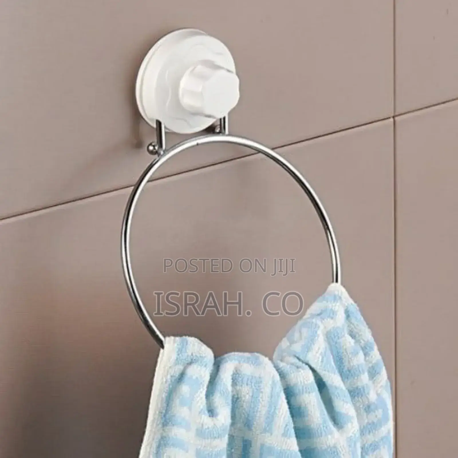 Towel Ring/Towel Rack Hanger With Magic Suction Cup, White.