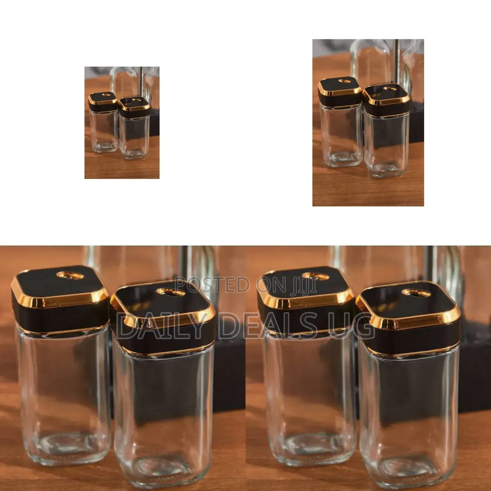 Glass Salt Shaker Bottle Set