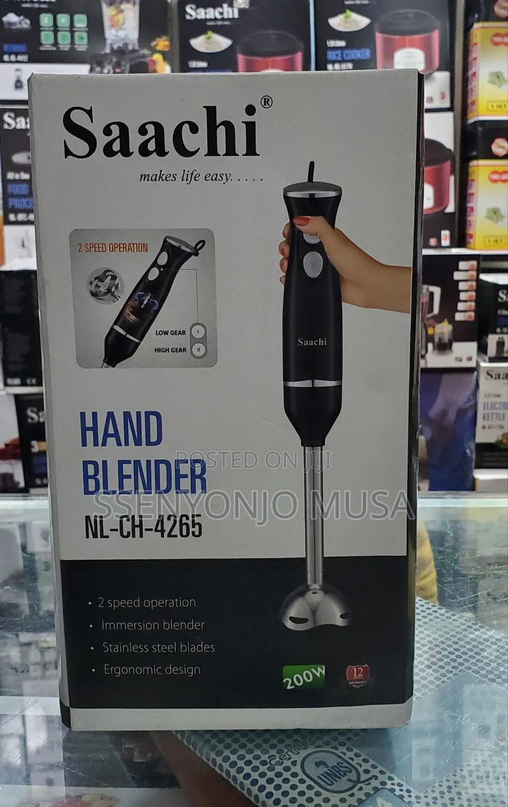 Saachi Hand Blender 200w - 4265 - Compact Powerful Mixing