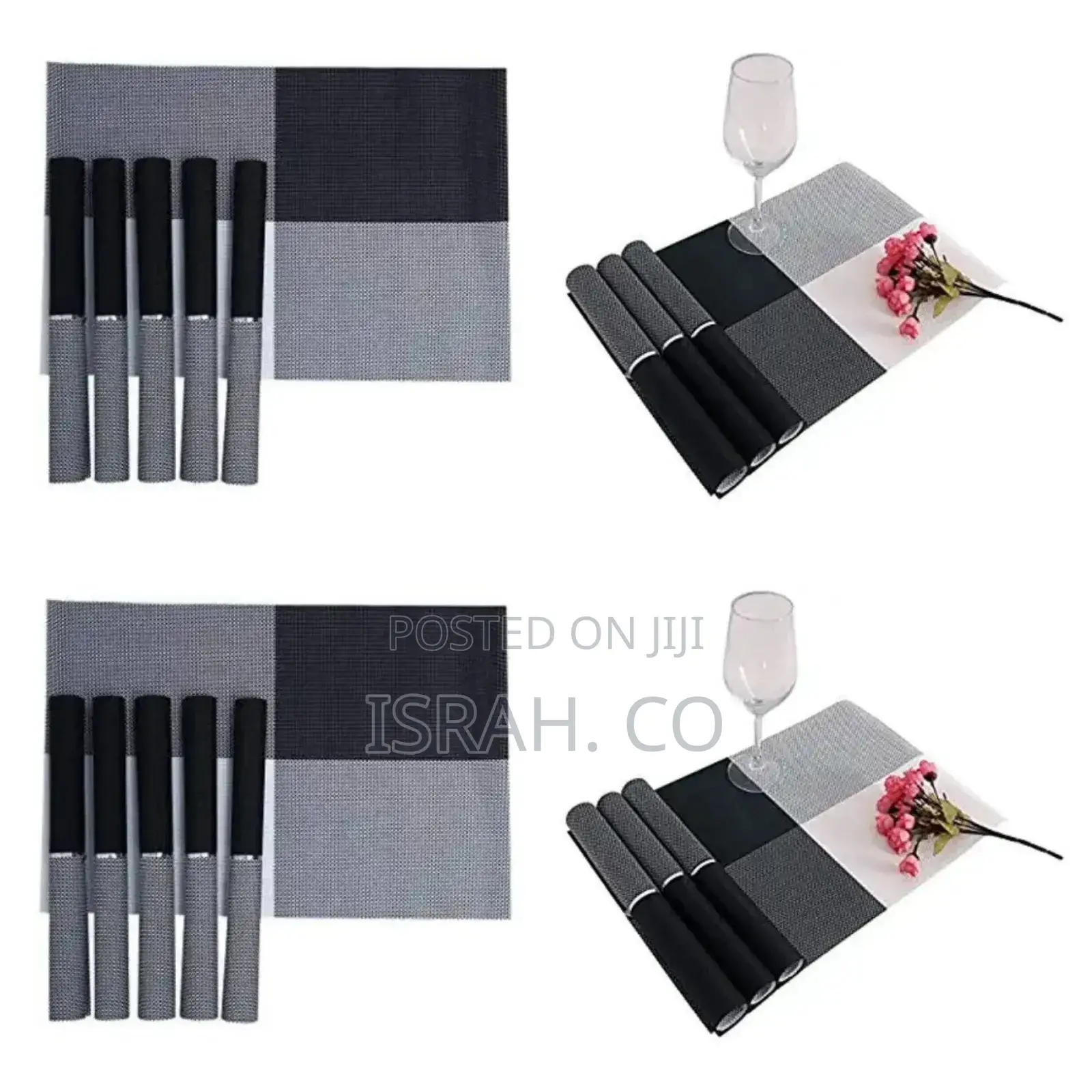 Black Table Mats
