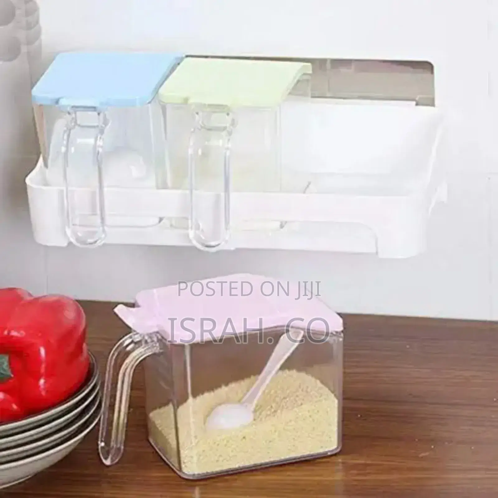3 Piece Wall-Mounted Sugar/Spice Rack