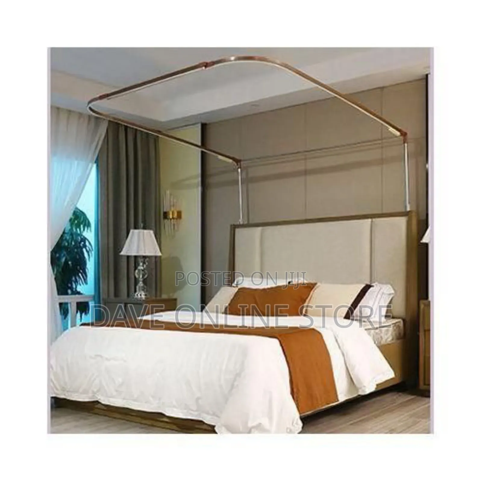 Luxurious Mosquito Net With 2 Stand, Rail Bed Net - Pink