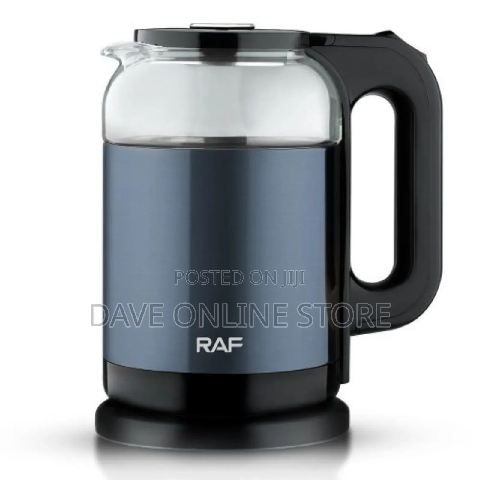 RAF 2 Litre Electric Glass Kettle Cordless . Blue LED Light