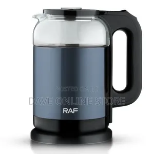 RAF 2 Litre Electric Glass Kettle Cordless . Blue LED Light