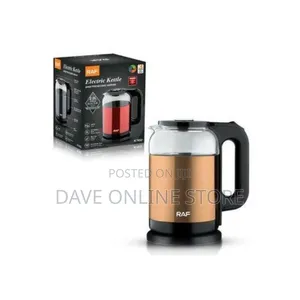 RAF 2 Litre Electric Glass Kettle Cordless . Blue LED Light