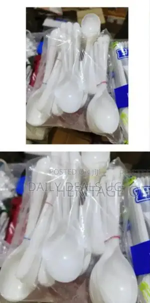 White Disposable Spoons