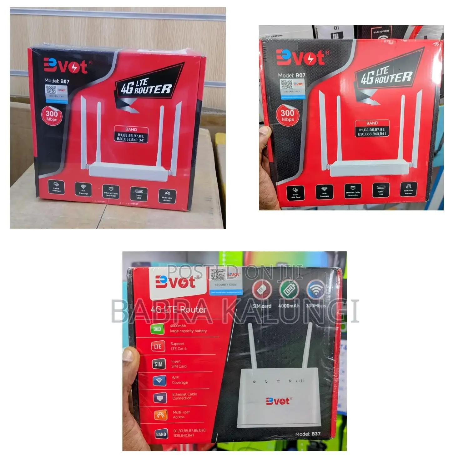 Bvot B07 4glte 300mbps 4 Antennas SIM Card Router