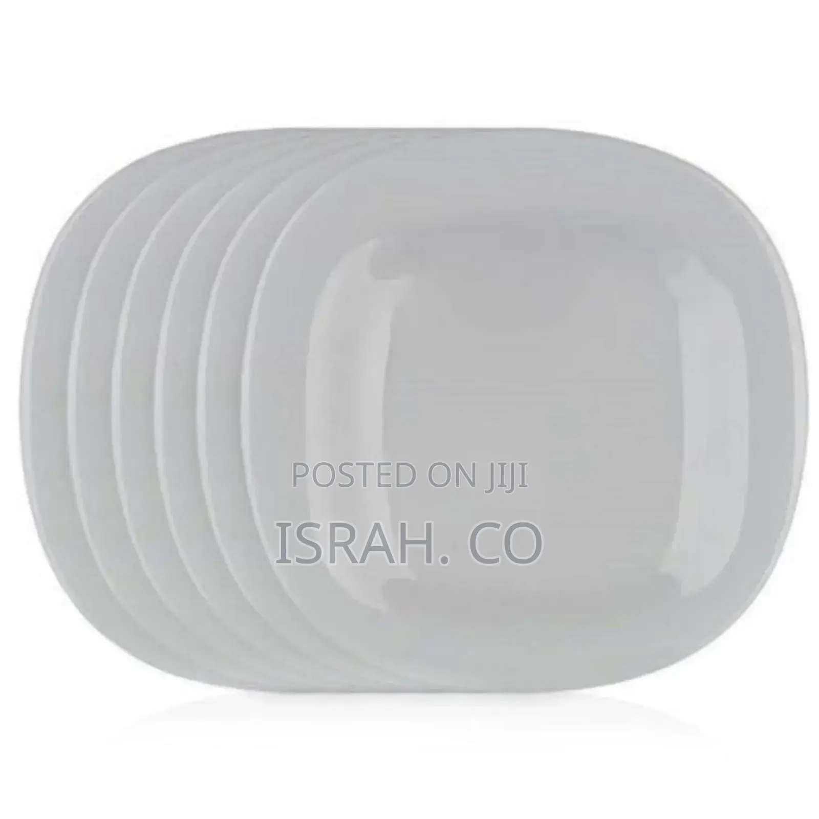 6 Piece of Luminarc Food Square Dinner Plates -Grey