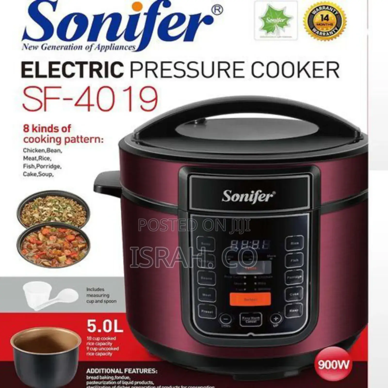 Sonifer Multi Function 5L Electric Pressure Cooker