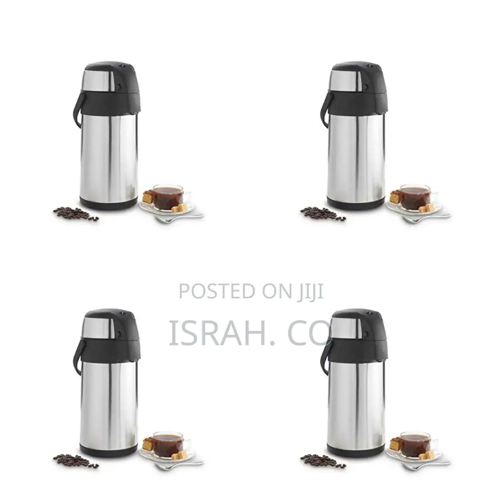 5L Thermal Flask Stainless Steel, Pump Action Vacuum
