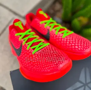Orange Nike Kobe 6 Protro Reverse Grinch Basketball Sneakers