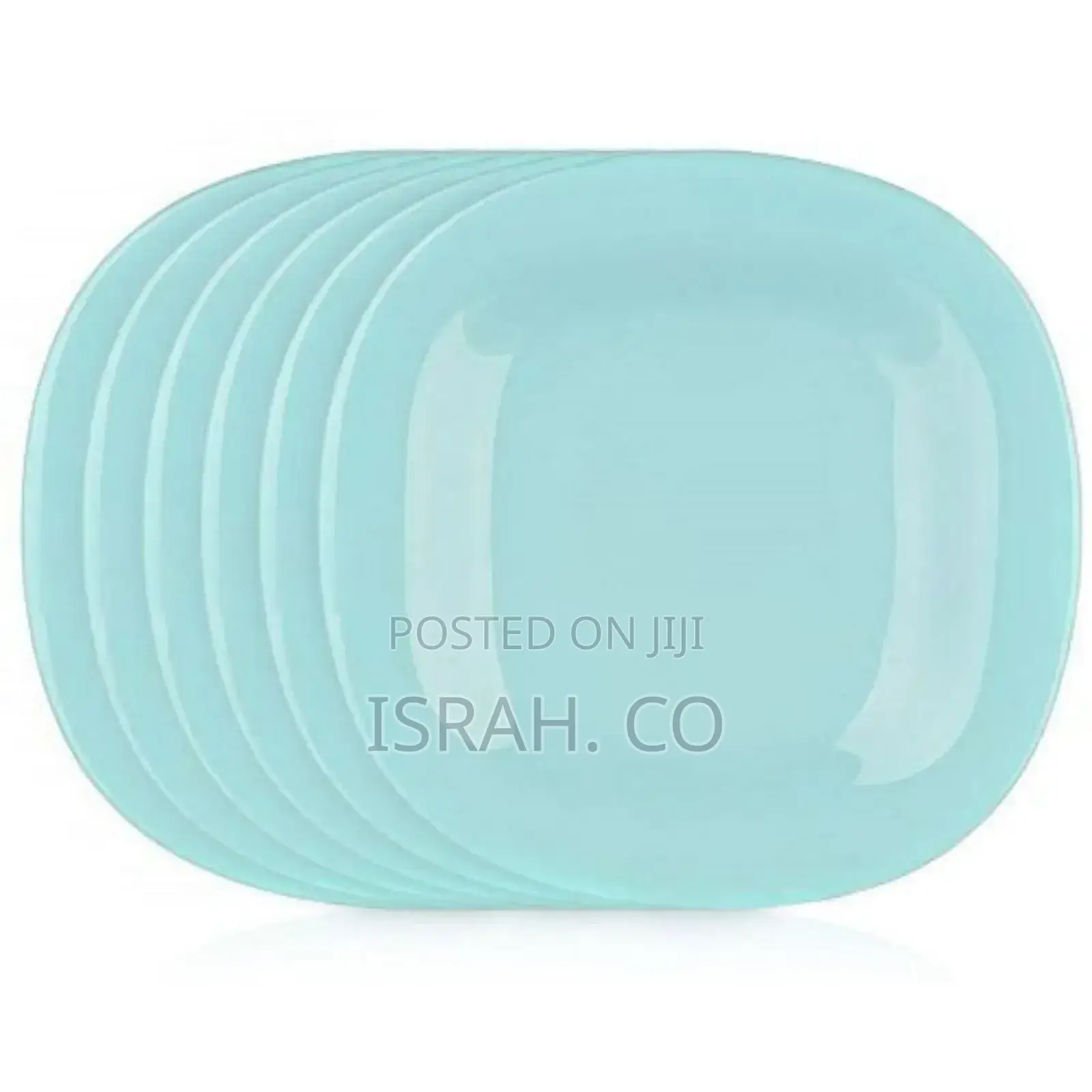 Luminarc Square Plain Design Dinner Plates - Green