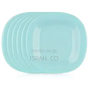 Luminarc Square Plain Design Dinner Plates - Green