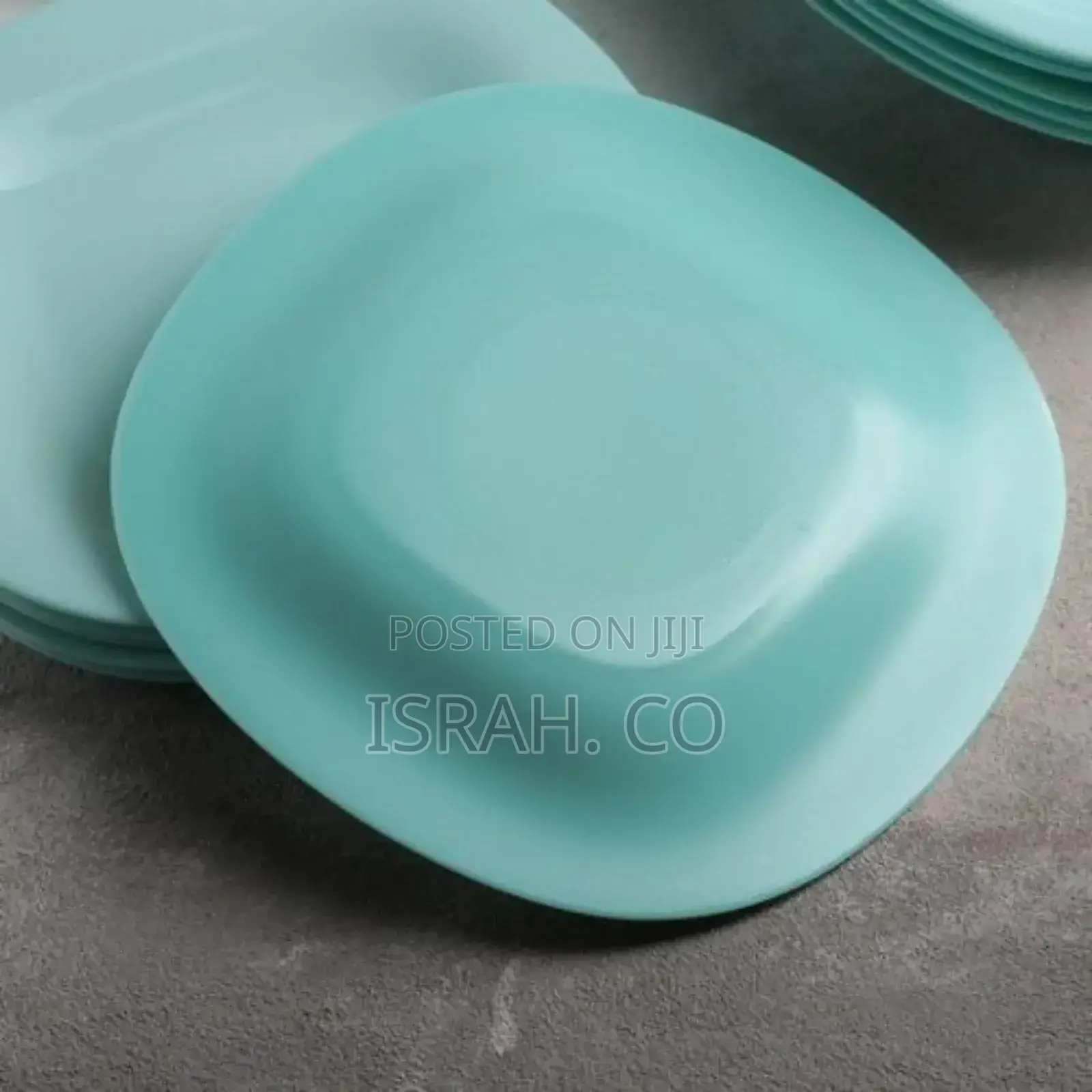 Luminarc Square Plain Design Dinner Plates - Green