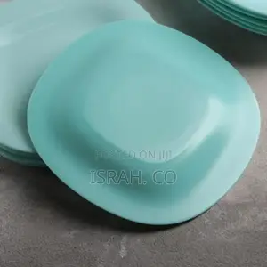 Luminarc Square Plain Design Dinner Plates - Green