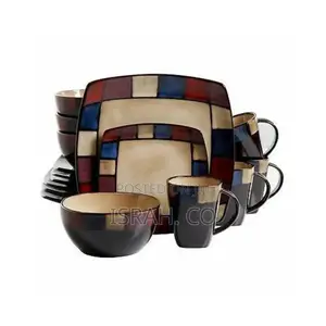 Checked Square Dinner Set 24 PCS