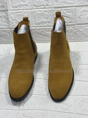 Chelsea Boots Solid Color Suede Vamp Elastic Band Slip