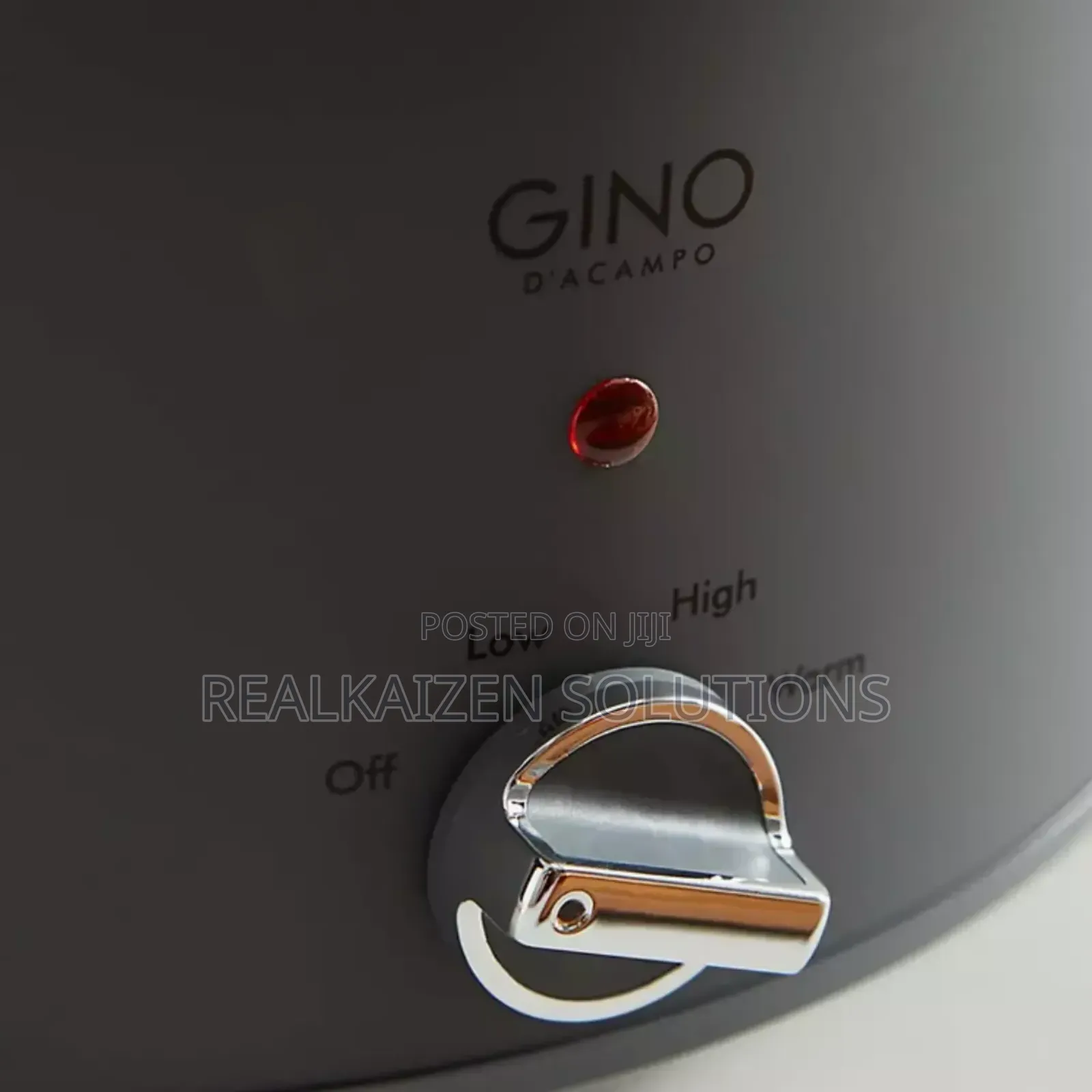 UK GINO d'ACAMPO 3.5L Soft-Touch Grey Slow Cooker
