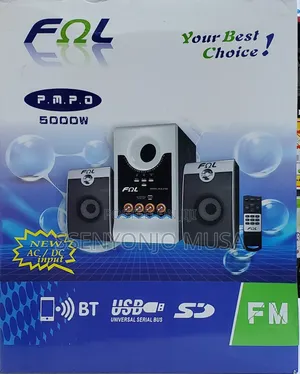 FOL DLS-2100 2.1 Channel Hi-Fi Speaker System -5000w, FM,USB