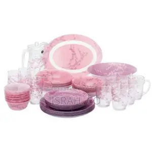 Luminarc Kashima Plates Dinner Set (46 Pcs) - Purple.