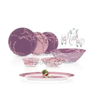 Luminarc Kashima Plates Dinner Set (46 Pcs) - Purple.