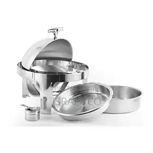 6.5L Round Chafing Dish Roll Top Food Buffet Warmer-