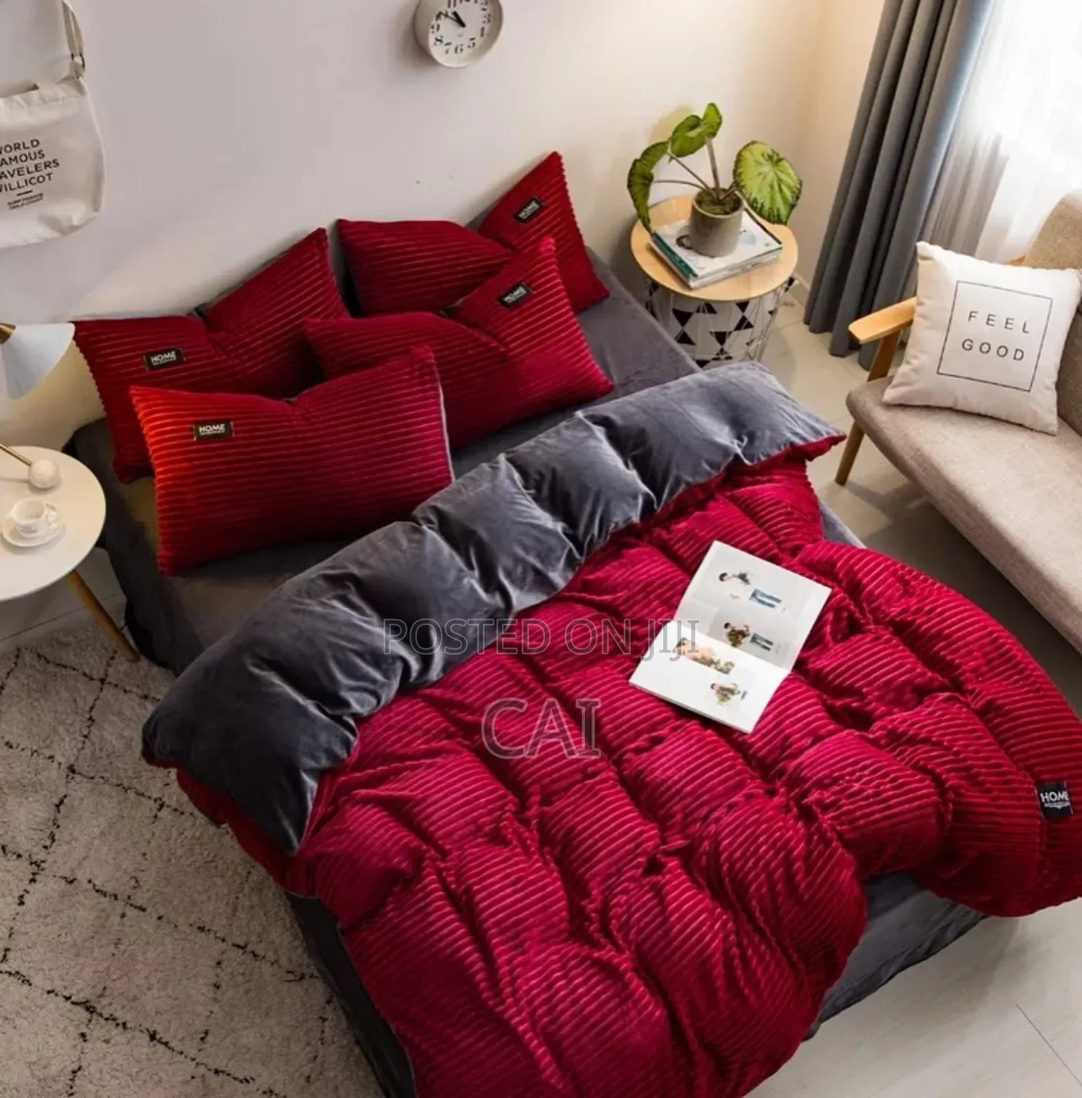 Defined Coral Velvet Duvet