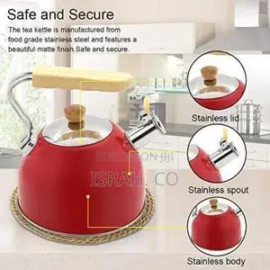 2.5 Litre Stovetop Teapot Stainless Whistling Tea Kettle-