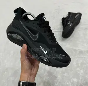 Original Triple Black Nike Air Zoom Running Trainer Sneakers