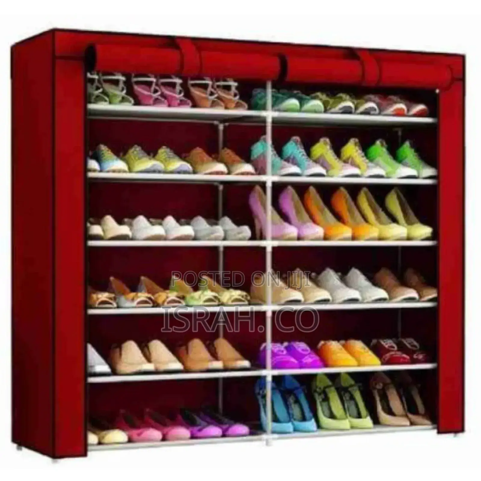 Collapsible Shoe Rack Maroon
