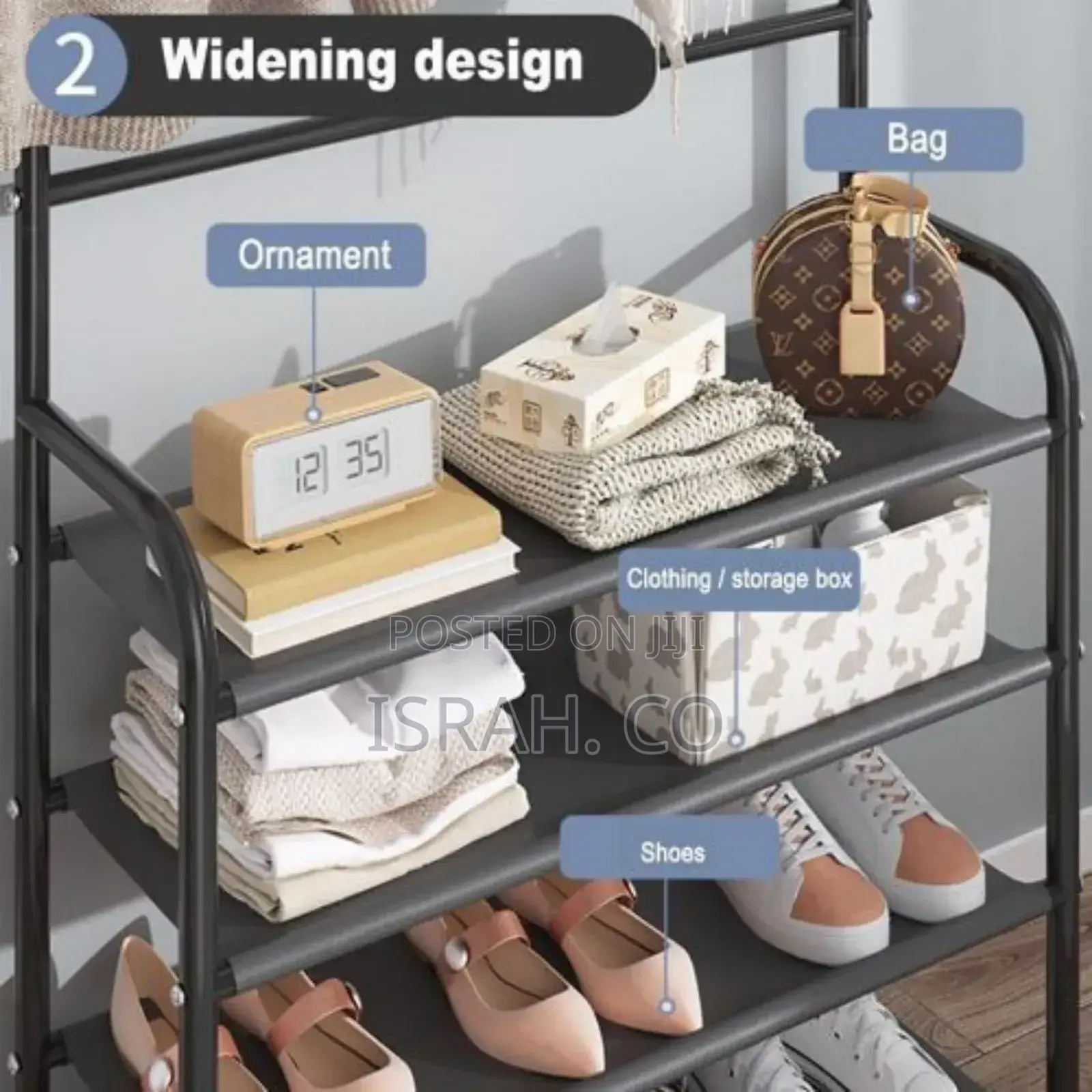 Multi-Functional Hat Coat Stand With 5 Tier Shoe Rack