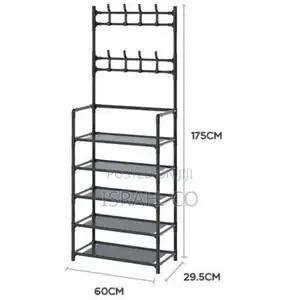 Multi-Functional Hat Coat Stand With 5 Tier Shoe Rack