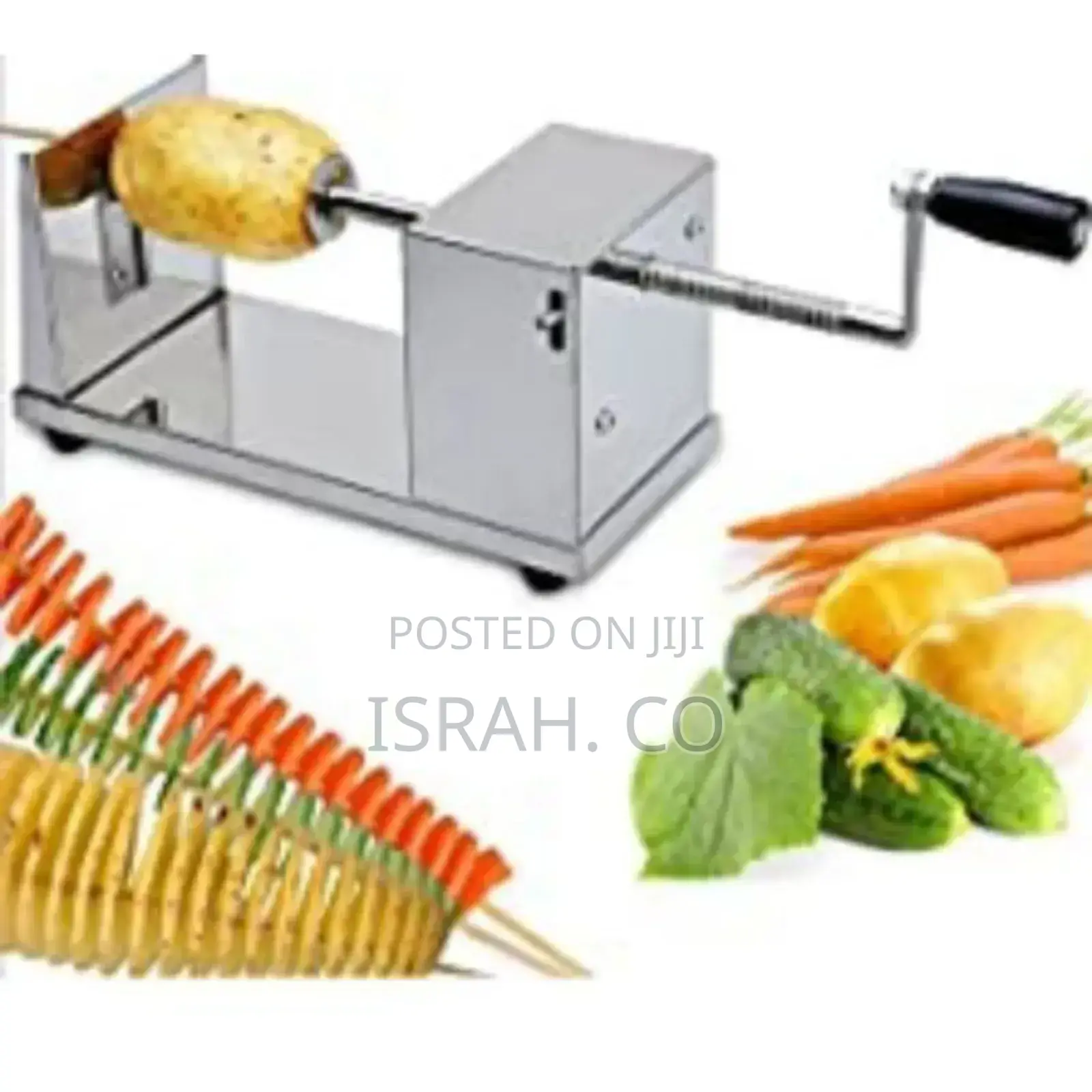 Potato Chips Slicer Spiral Twister Vegetable Cutter, Silver