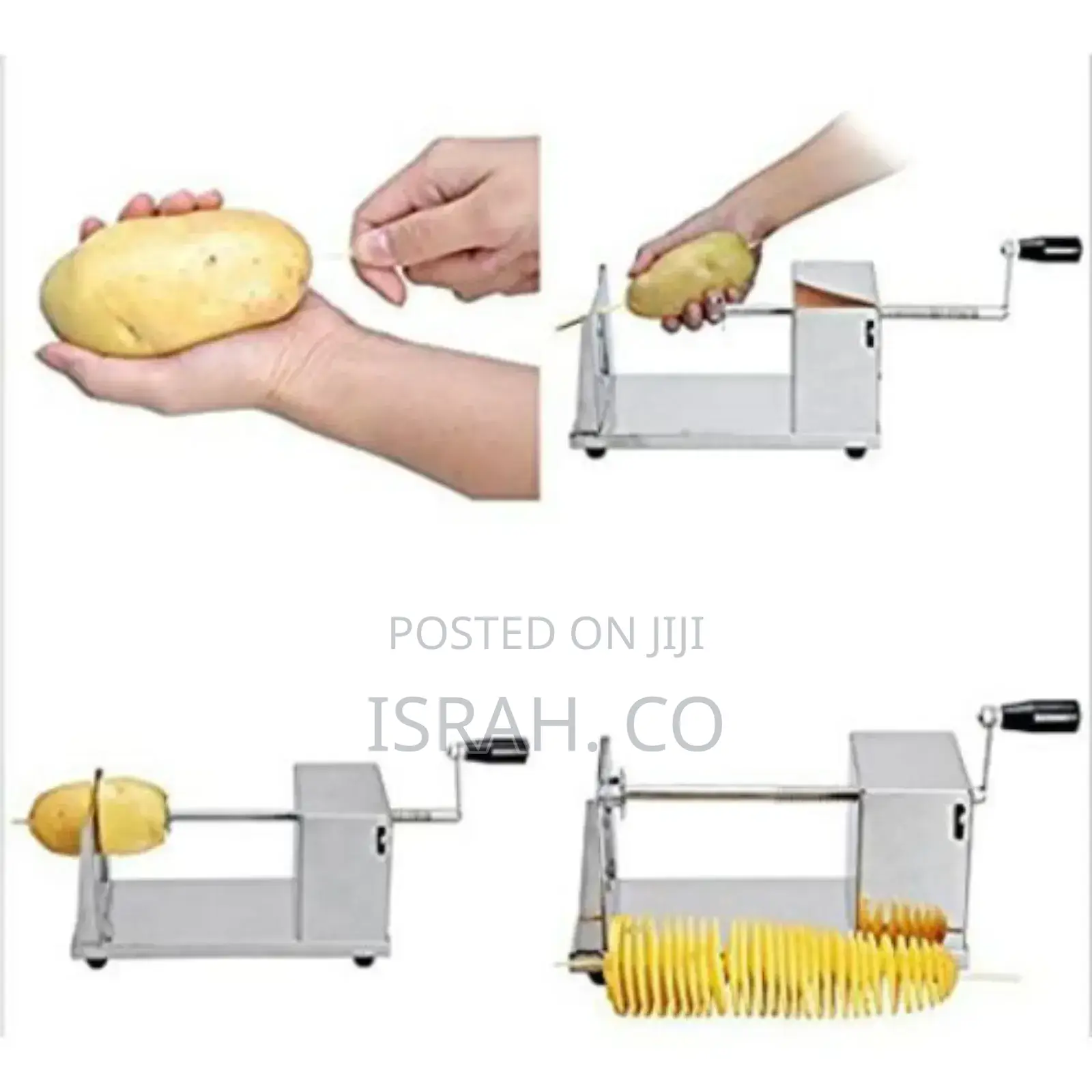 Potato Chips Slicer Spiral Twister Vegetable Cutter, Silver