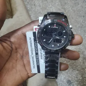 Chronograph Analog and Digital Watch Black