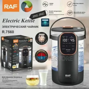 RAF 1000W 3.5L Borosillicate Window Glass Electric Kettle