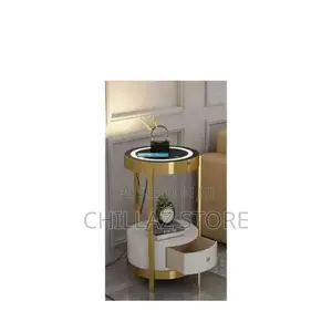 Smart Sensor Golden Touch Led Sofa Side Table.