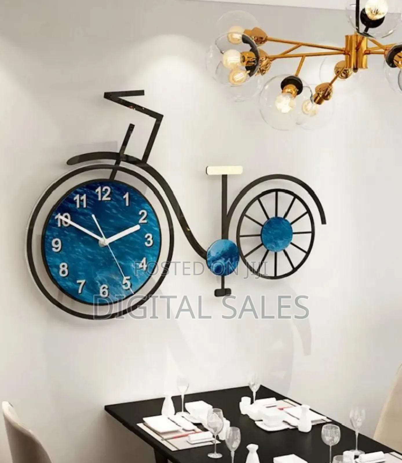 Acrylic Silent Large Bicycle Wall Clock