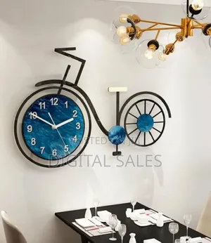 Acrylic Silent Large Bicycle Wall Clock
