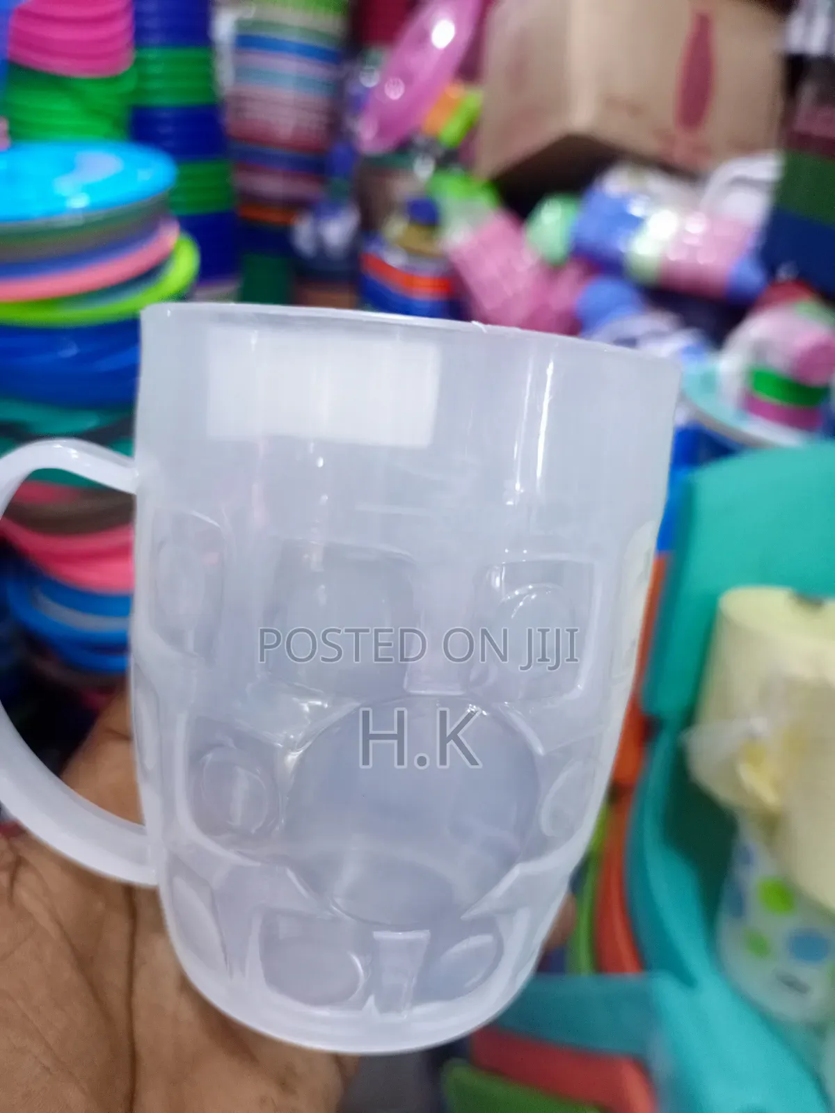 Plastic Beer Mug With a Handle- 12pcs