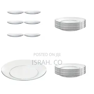 Clear Glass Round Side Plates, 6PCS - Colorless