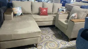 A Classy L Sofa Bed in Cream Color Readily Available.