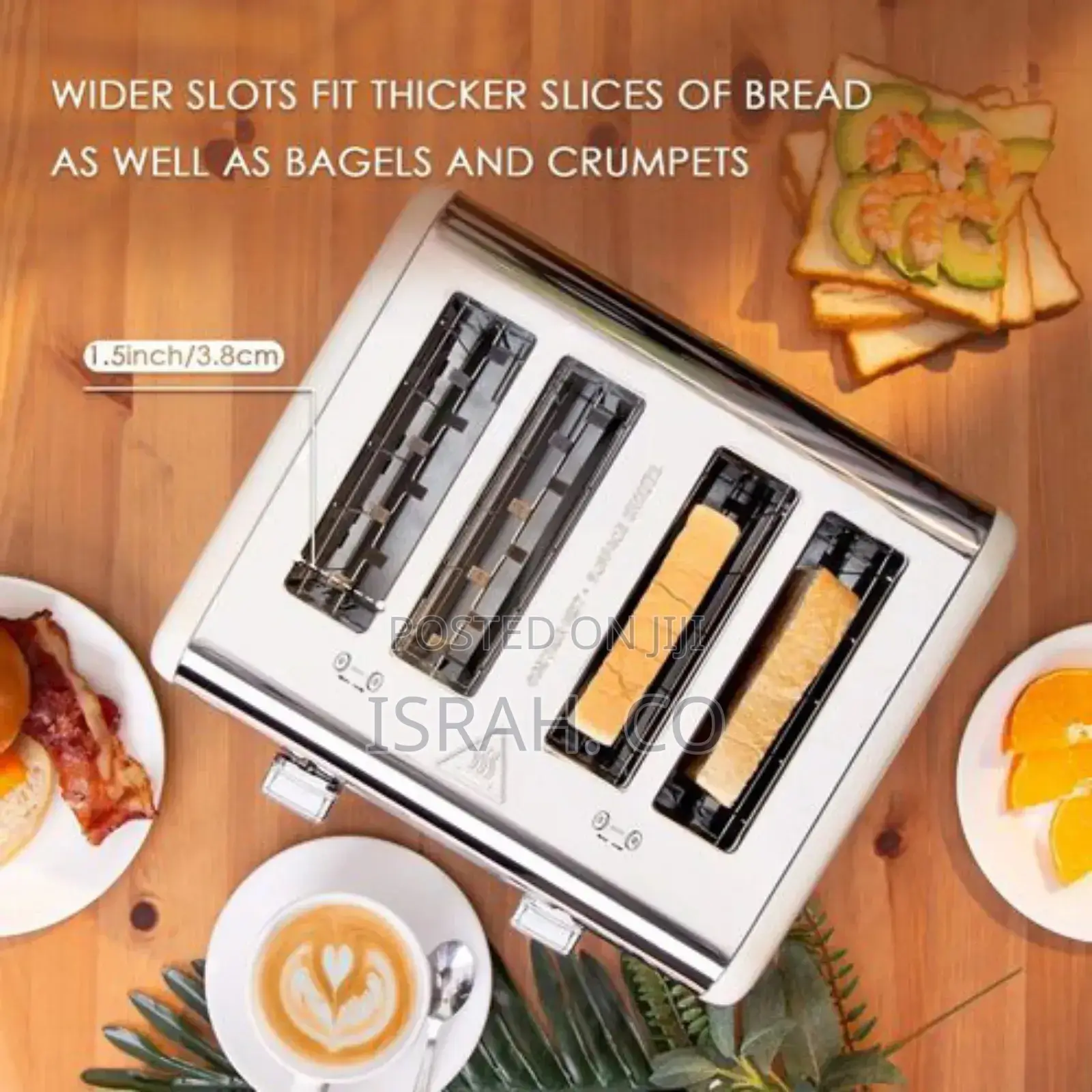 Commercial Toaster Automatic Popup 4 Slice Stainless Bread