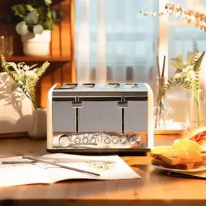 Commercial Toaster Automatic Popup 4 Slice Stainless Bread