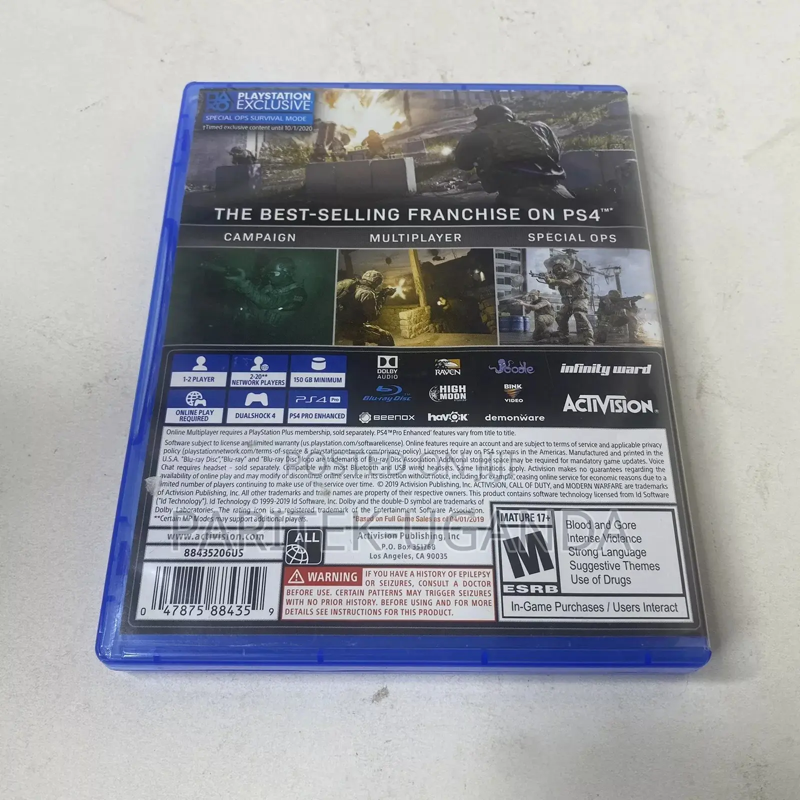 Pre Owned Ps4 Cod: Modern Warfare